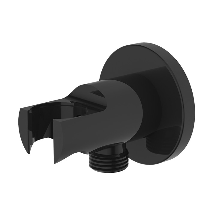 SALIDA FLEXO MURAL LATON CON SOPORTE NEGRO ROUND