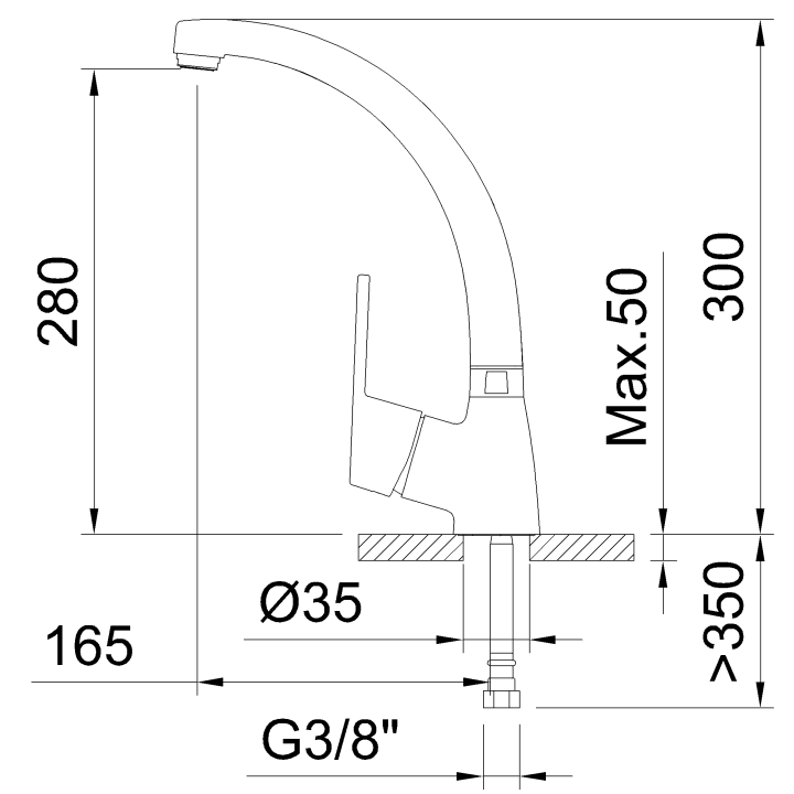 MM FREGADERO C3 CAÑO TUBO NF MASTER+